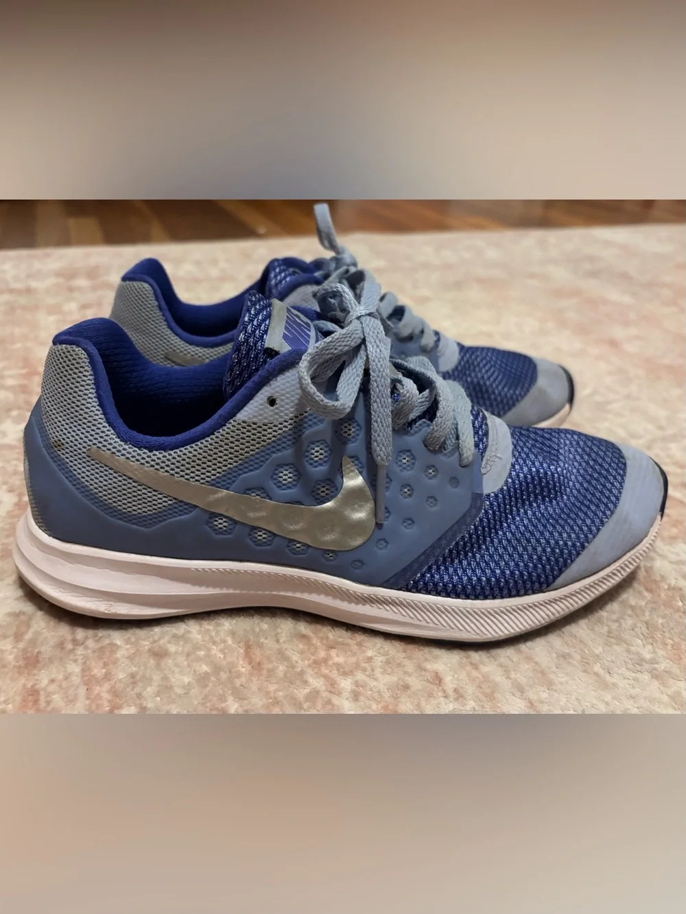 Kids Nike Shoes Blue Athletic Sneakers - Size 4.5